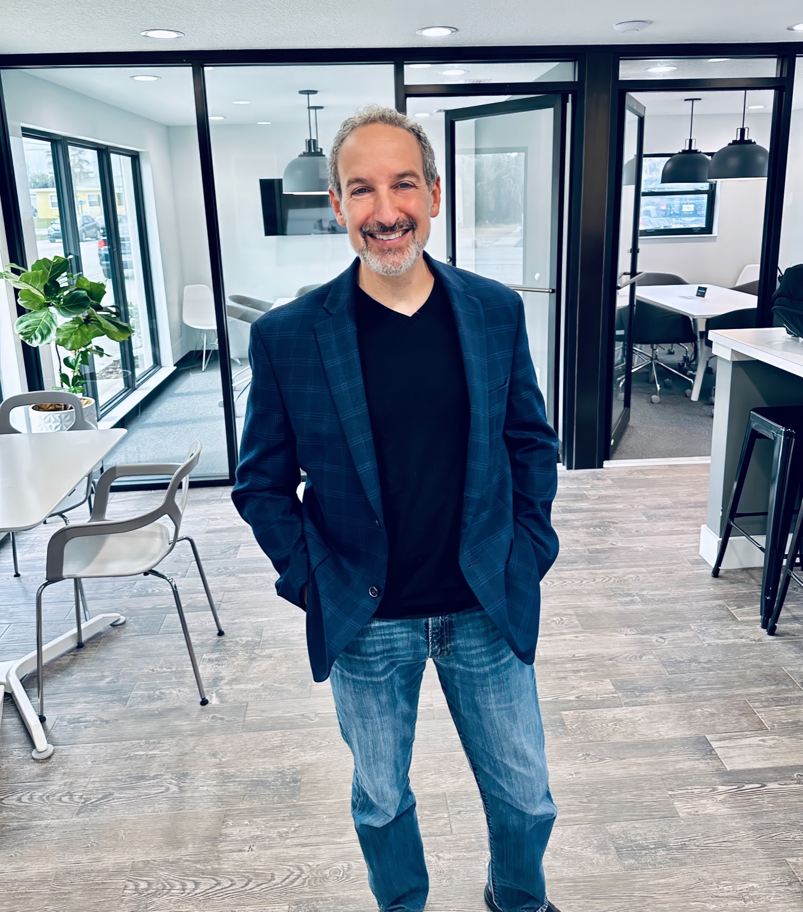 Jay Scherr, business coach, in his office
